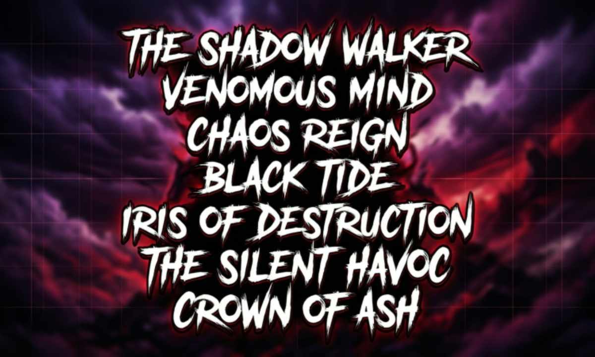 Cool Supervillain Names