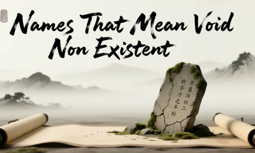 Names That Mean Void Non Existent