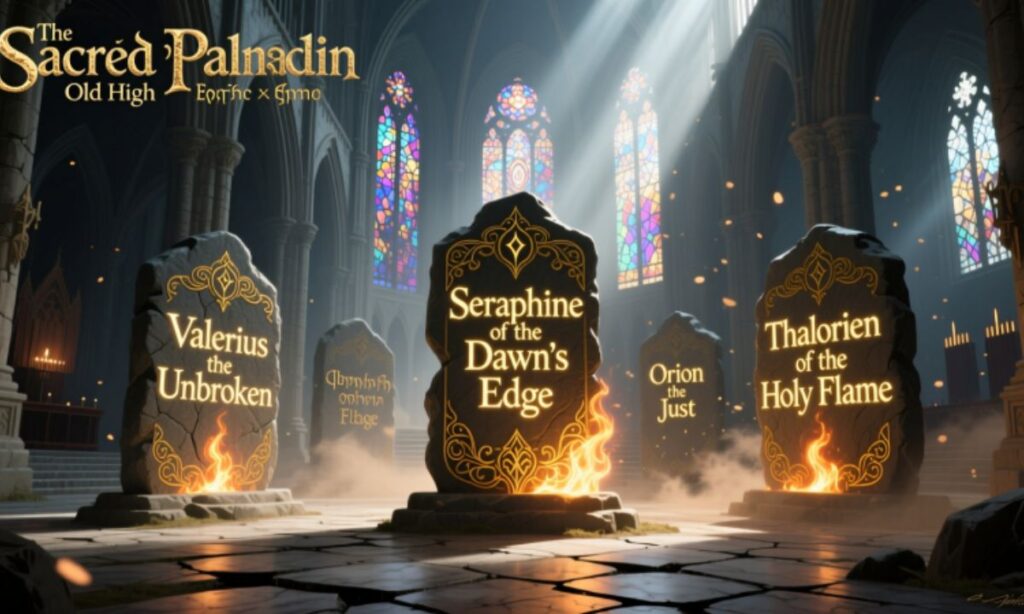 Sacred Paladin Names