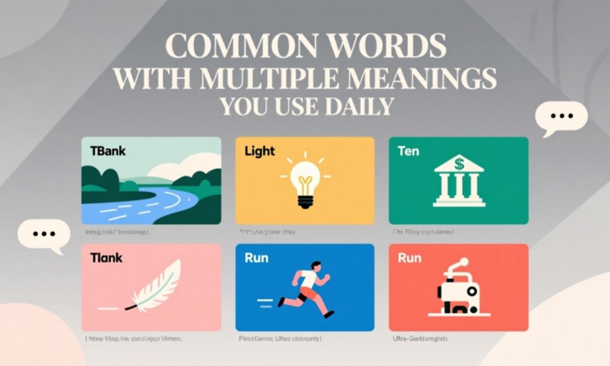 Common Words With Multiple Meanings You Use Daily