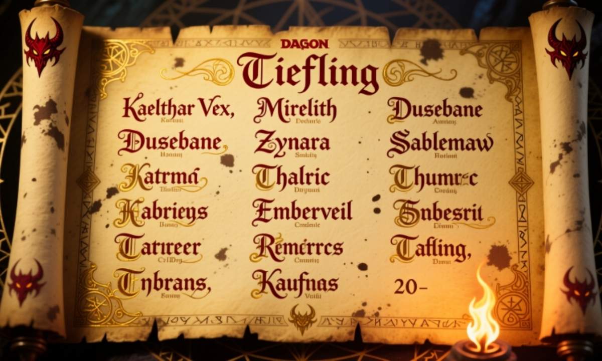 List of D&D Tiefling Names