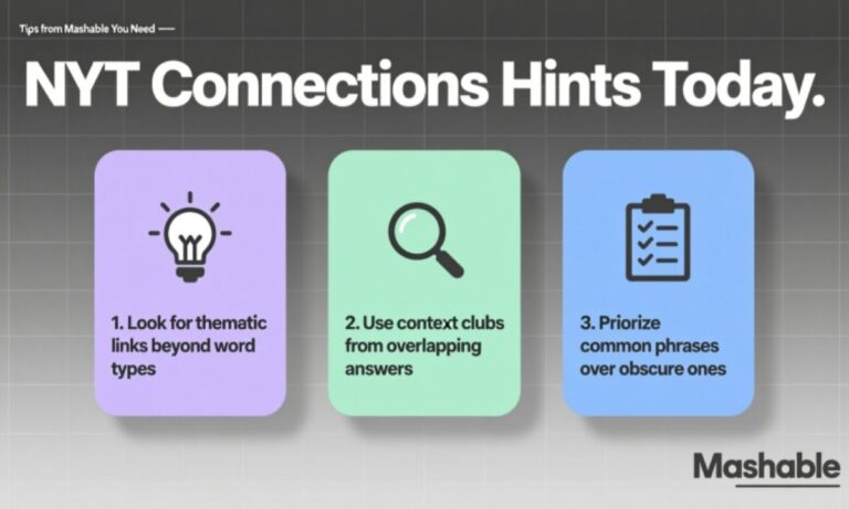 NYT Connections Hints Today Tips from Mashable You Need
