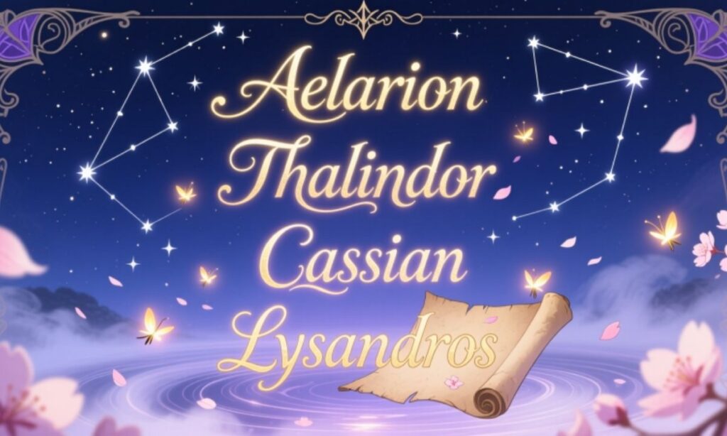 Romantic & Magical Vibes Behind Elegant Fantasy Male Names