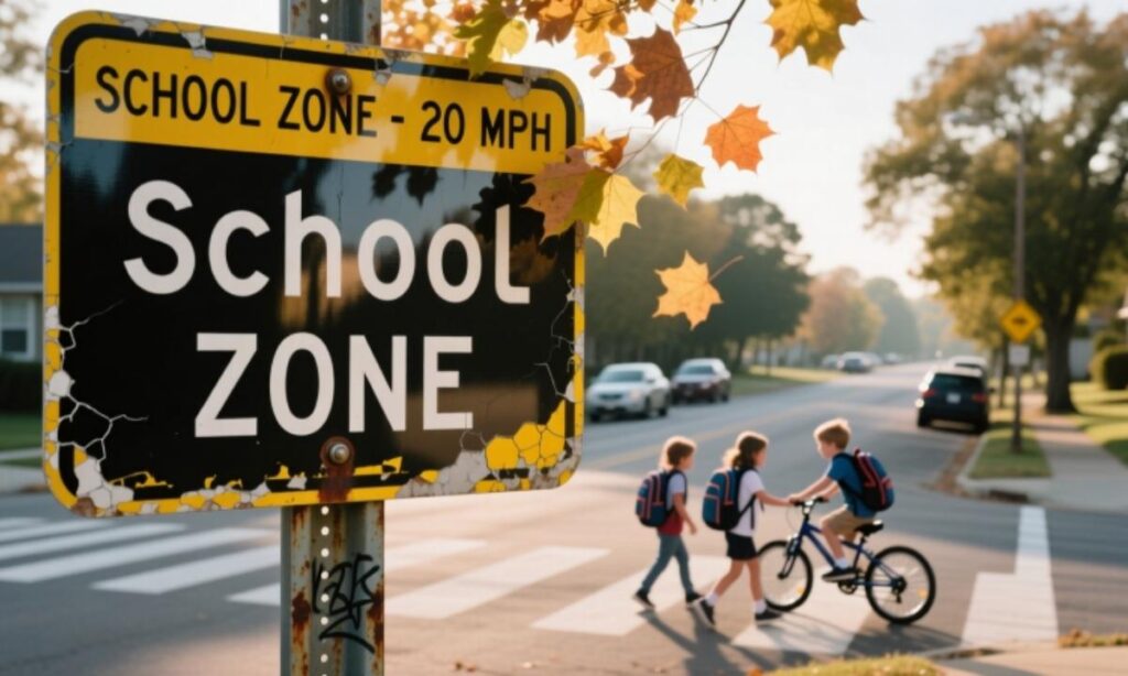 School Zone Signs Keeping Students Safe