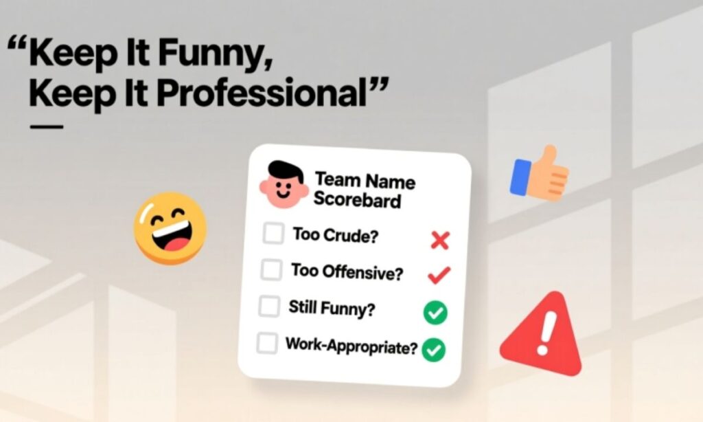 Tips to Keep Your Inappropriate Team Name Funny Yet Acceptable