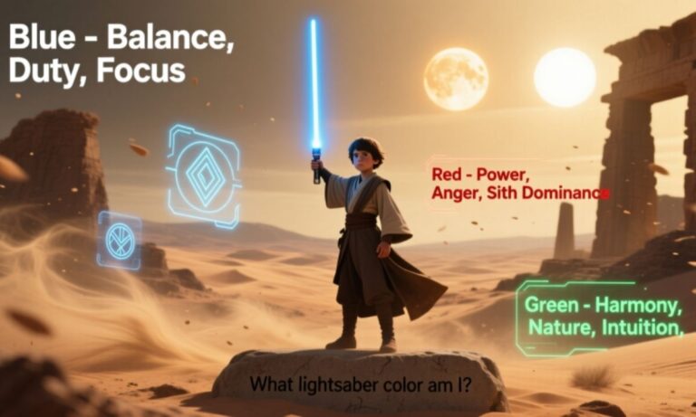 What do lightsaber colors mean and what lightsaber color am I