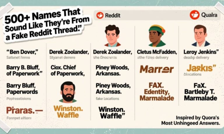 500+ Funny Names Like Ben Dover (Inspired by Reddit & Quora)