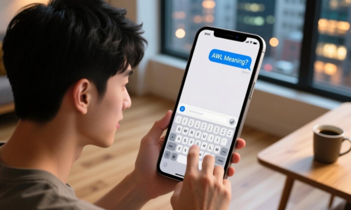 AWL Meaning from a Guy in Text Messages