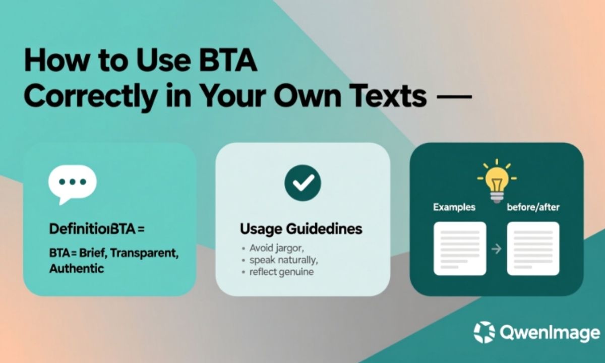 How to Use BTA Correctly in Your Own Texts