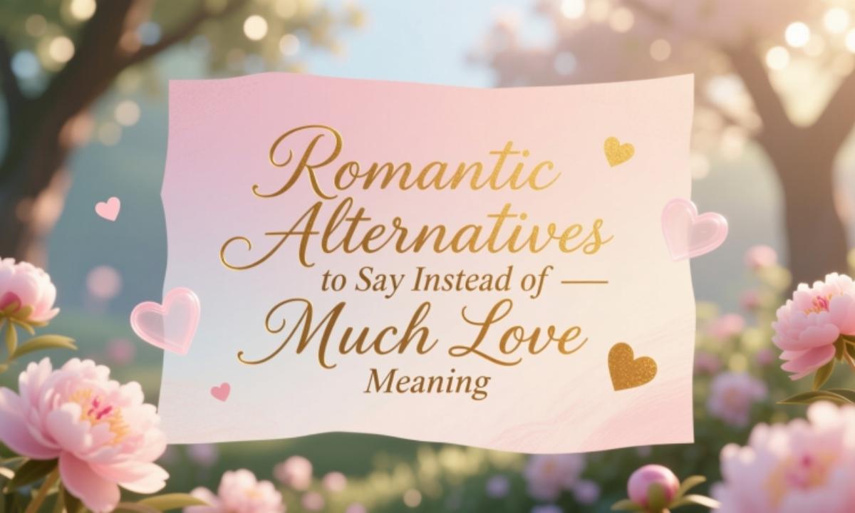 Romantic Alternatives to Say Instead of Much Love Meaning