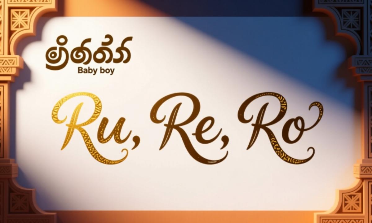 Ru, Re, Ro Tha Baby Boy Names Telugu