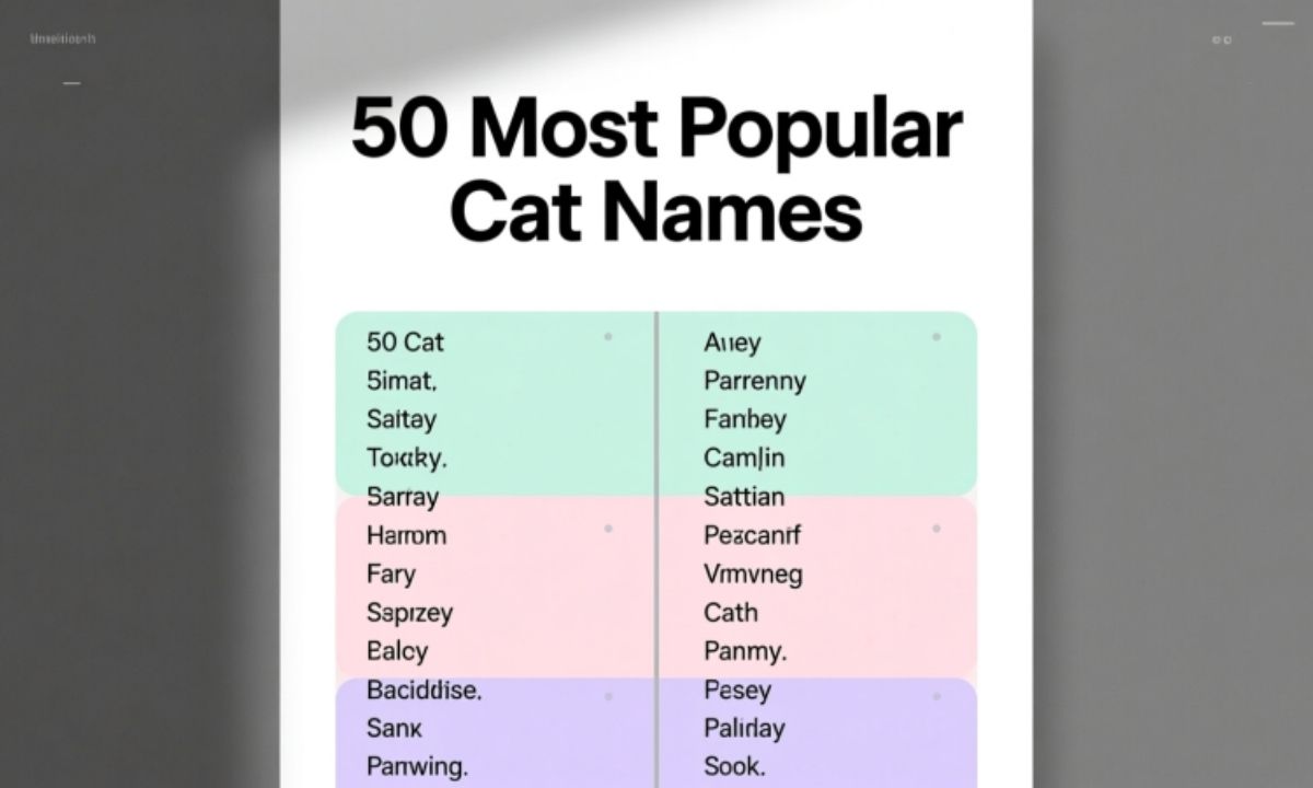 The 50 Most Popular Cat Names