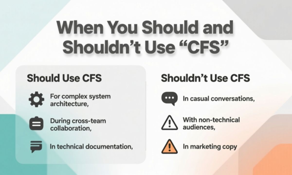 When You Should and Shouldn’t Use “CFS”