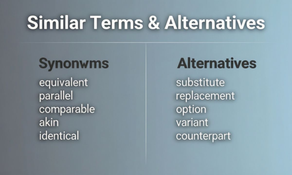 Similar Terms & Alternatives